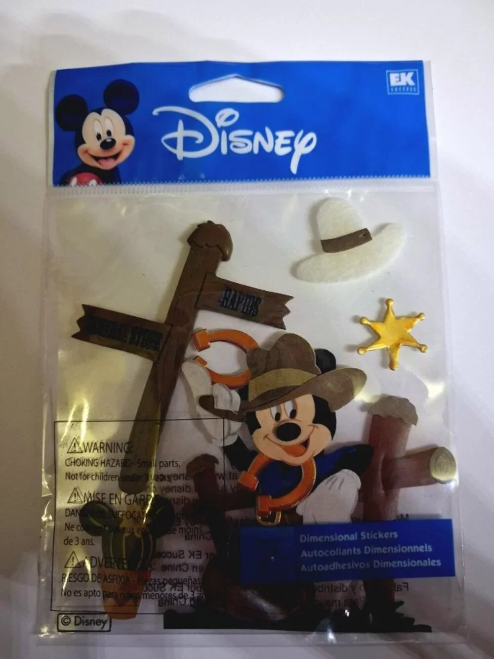 Jolee's Boutique Disney Western Mickey 3D Dimensional Scrapbook Stickers #DJBV06